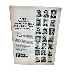 1974 Penn Mutual Insurance Royal Blue Agents Original Print Ad
